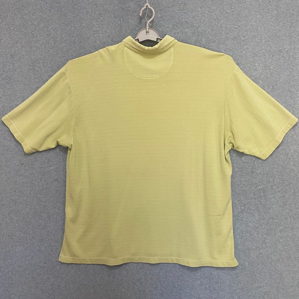 Tommy Bahama Men's XXL Yellow Silk Short Sleeve Casual Golf Beach Polo Shirt - Picture 2 of 8